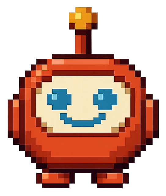 Tarfa's pixel-art robot mascot
